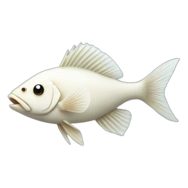 White sucker fish sticker