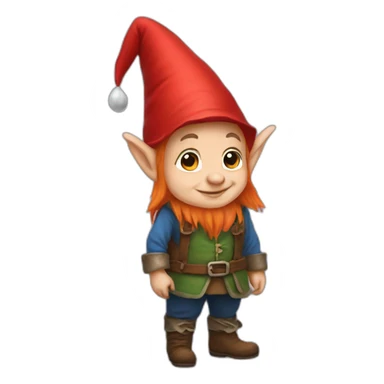 Midget dressed as a gnome doing gnome things sticker