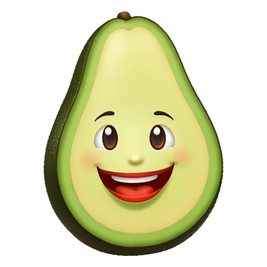 Avocado with big lips sticker
