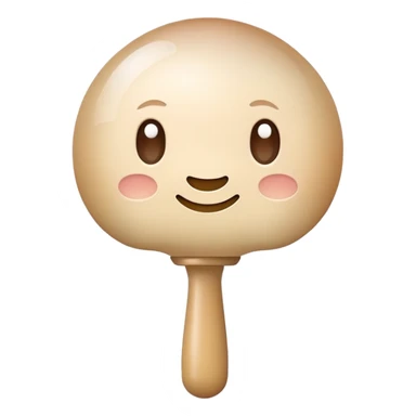 baby rattle with gradient and beige colors sticker