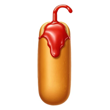 Corn dog with ketchup  sticker