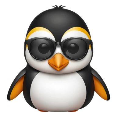 penguin wearing shades sticker
