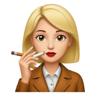 woman smoking cigarrette sticker