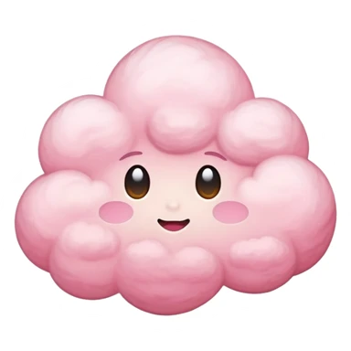 The pink cloud is embarrassed sticker