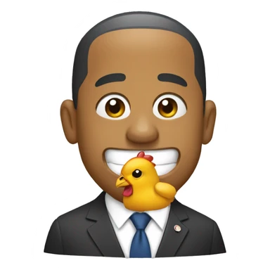 Barack Obama qui mange du poulet sticker