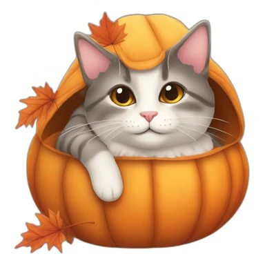 autumn-cozy-cat sticker
