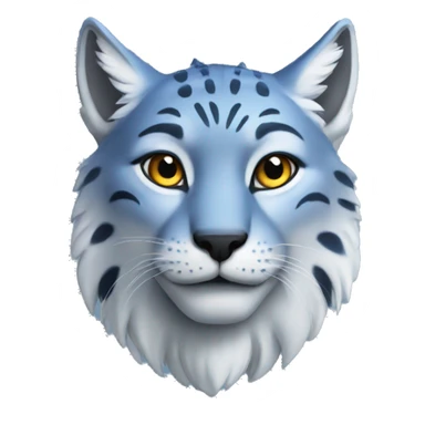 A blue lynx sticker