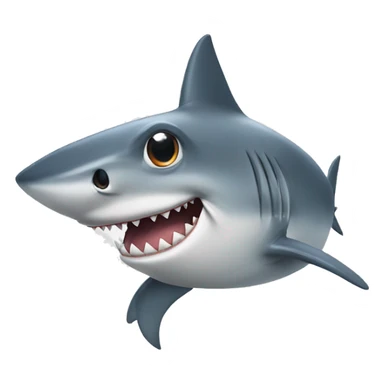 Shark with a wig and eyelashes that has chips and a chain with “baddies” on it sticker