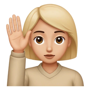 Rolling eyes with hand up sticker