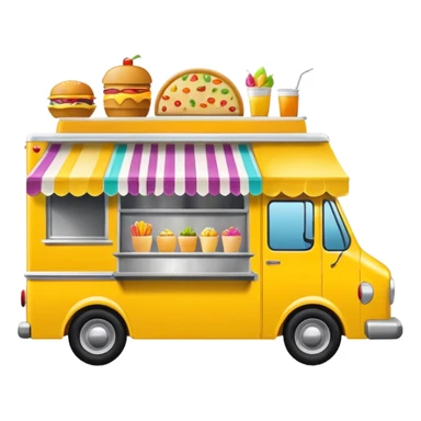 Festival Food Truck yellow sticker
