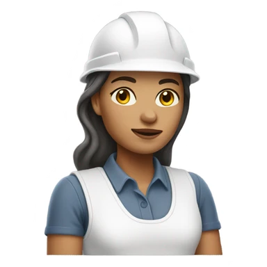 woman builder, white skin sticker