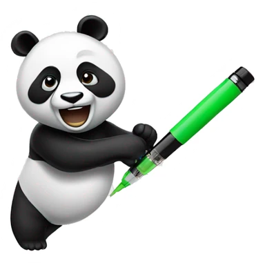 Panda hitting dab pen sticker