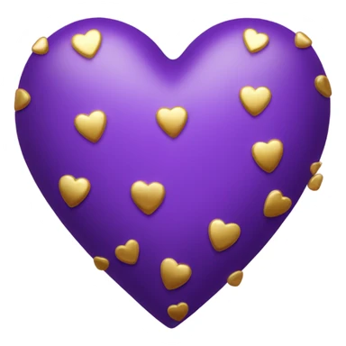 Purple heart with gold specks sticker