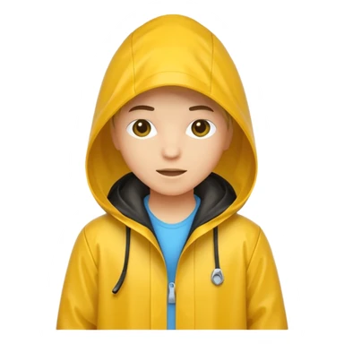 yellow raincoat, just rain coat sticker