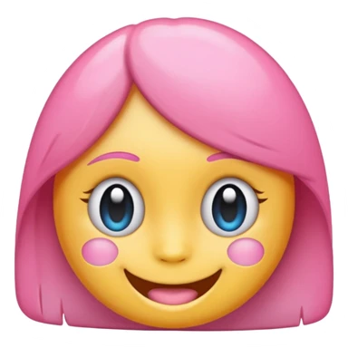make the emoji with words saying im just a girl in pink sticker