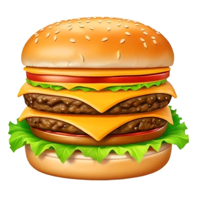 Double cheeseburger with lettuce  sticker