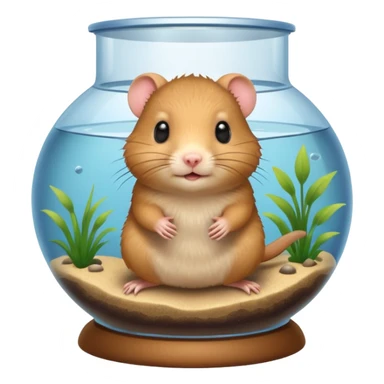 Gerbil in an aquarium  sticker