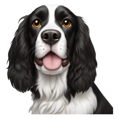 Black and white English springer spaniel sticker