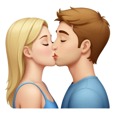 Girl kissing her boyfriend  sticker