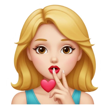 slang freaky girl, blowing a kiss sticker