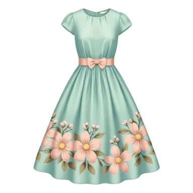 Cottagecore style  vintage material dress sticker