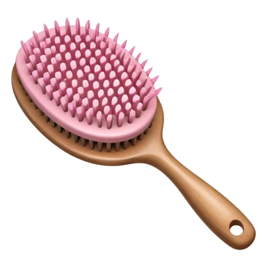 light pink hairbrush apple emoji style variation 3 sticker