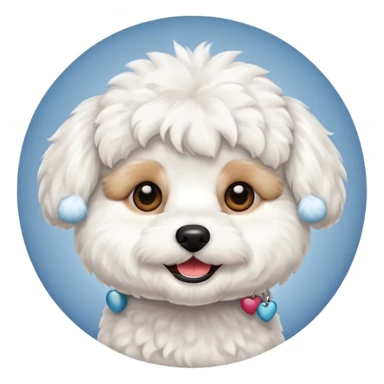 bichon frise emoji sticker