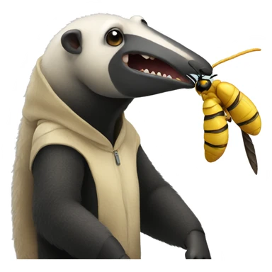 anteater eating wasp sticker