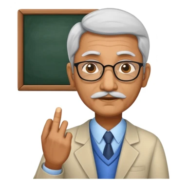 old indian male teacher sticker