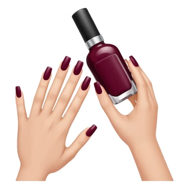 hand with nail color wine sticker