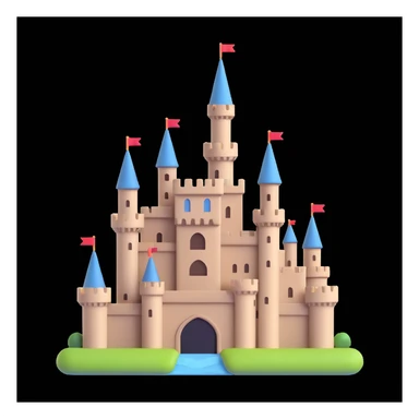 king and queen, castle background sticker