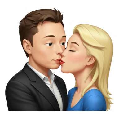 Elon musk kissing  sticker
