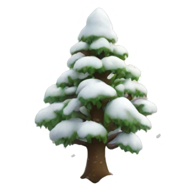 Dennenboom met sneeuw sticker