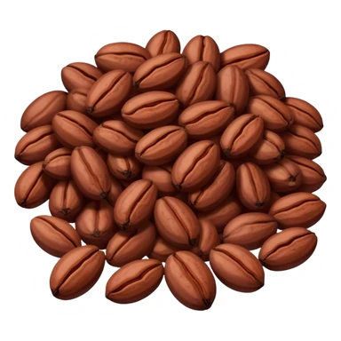 Cocoa beans that is used to make chocolate sticker