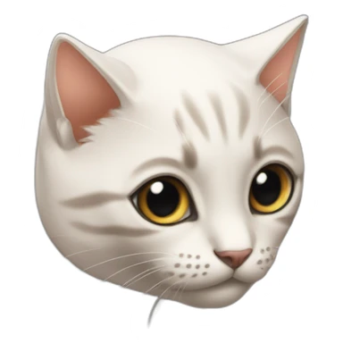 gato negro con cara de sorpresa sticker