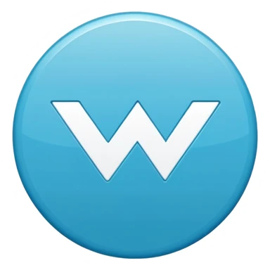 "A small solid cyan-blue circle with a centered bright white check mark, clean and minimal, symbolizing trust and distinction." sticker