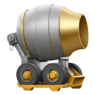 a cement mixer wearing gold jewelry sticker