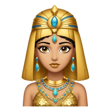 Cleopatra with gold sequin outfit sticker
