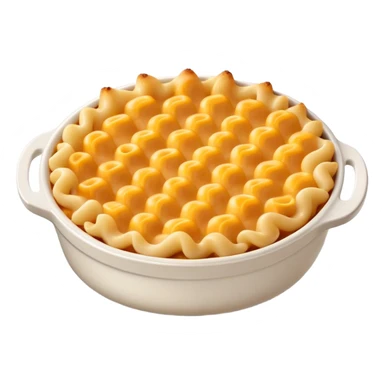 Brown baked Mac and cheese with sticker