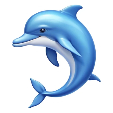 Beautiful and Majestic Dolphin Portrait Emoji, Radiating serene elegance and adorable charm with a graceful, streamlined form and luminous, glossy blue skin that shimmers under the sun, gentle, expressive eyes and a soft, content smile, Simplified yet exquisitely endearing features, highly detailed, glowing with a soft, majestic aquatic light, high shine, calm and enchanting, stylized with an air of timeless oceanic beauty, soft glowing outline, capturing the essence of a beautiful and majestic dolphin that embodies the pure magic of the sea! sticker