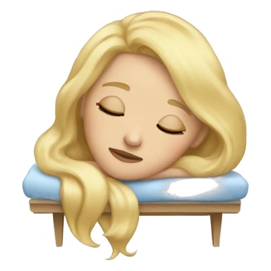 blonde hair girl napping  sticker