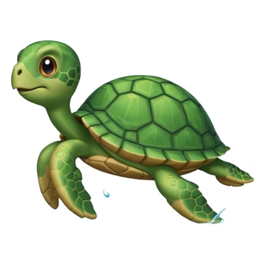 Tortuga nadando sticker