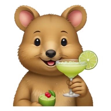 quokka having margarita sticker