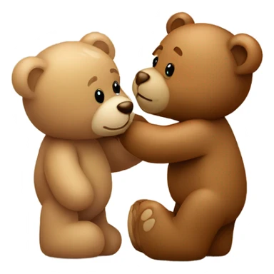 teddy bear kissing another teddy bear sticker