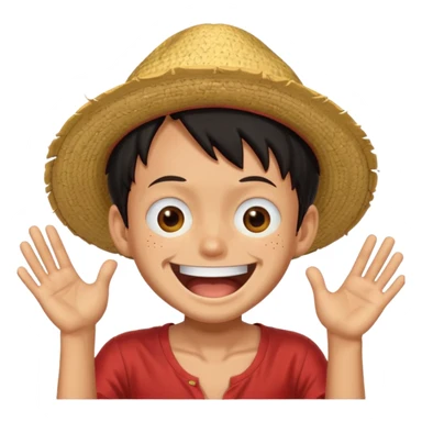 Lufy louthing and saying LOL sticker