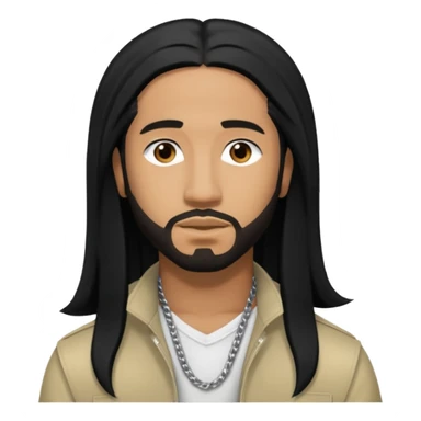 Omarion r&b singer with long black hair sticker