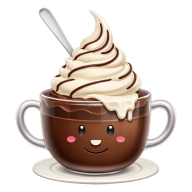 Ice Cacao with whipping cream  sticker