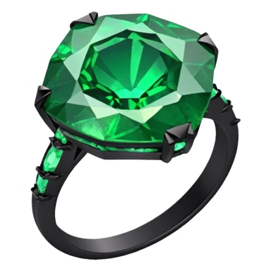 low poly cursed green emerald ring sticker