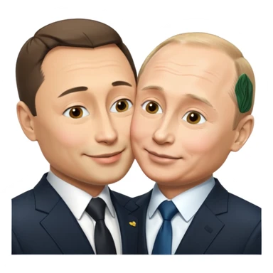 putin kiss zelensky sticker