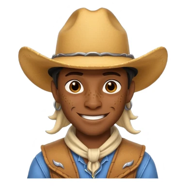 i want a dragonborn black with cowboy hat and smirk smile sticker